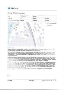 Et kart over et område med bygningsplasseringer (hus) og en vannvei (Havneveien). Kartet viser også en oversikt over marine leire (rosa farge) og uavhengende geologi.