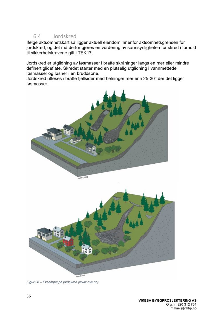 3D-visualisering som illustrerer et eksempel på jordskred og utglidning av løsmasser i et bratt terreng.