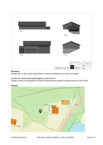 Situasjonsplan (plankart) som viser eiendommen, nabobebyggelse, vegnett og topografi.