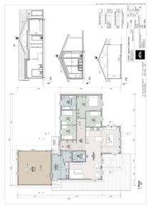 Etasjeplan (1. etasje) med romfordeling, dimensjoner og møbelplasseringer.