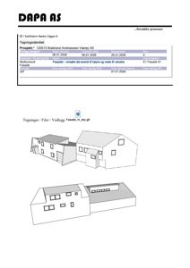 3D-visualisering (rendering) av fasadeutforming for et husprosjekt.