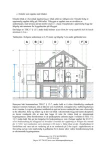 Snittegning som viser tverrsnittet av en bolig med romfordeling, høyder og konstruksjonsdetaljer.
