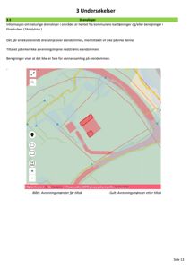 Kart som viser avrenningsmønster før og etter tiltak, hentet fra kommunens kartløsninger.