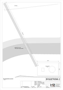 Tegning som viser detaljert konstruksjon og dimensjoner for en betongtank (10x6m) og et kulvertanlegg (35,1m lang).