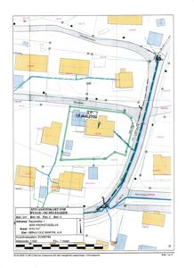 Situasjonskart for bygge- og delssaker som viser tomt, veier og nabobebyggelse