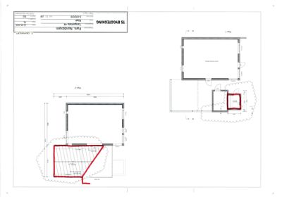 Plantegning som viser to etasjer (Til 1 og Til 2) med romfordeling, dører, vinduer og dimensjoner.