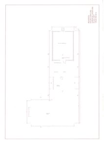 Etasjeplan (plan loft) som viser romfordeling, dører og mål for et leilighet.