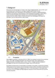 Oversiktskart som viser plassering av planområdet i forhold til omgivelsene, inkludert veier og naboeiendommer.