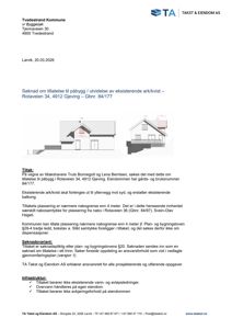 Bildet viser to fasadetegninger (opprikk) av en bolig, som illustrerer hvordan nybyggingen eller utvidelsen vil se ut fra utsiden.