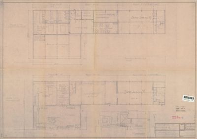 Plantegning som viser romfordeling og etasjer for et bygg (PLAN 1. ETG og PLAN 2. ETG).
