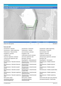 Et kart over et område med overlagte geologiske data, inkludert berggrunnsgrenser og mineralressurser.
