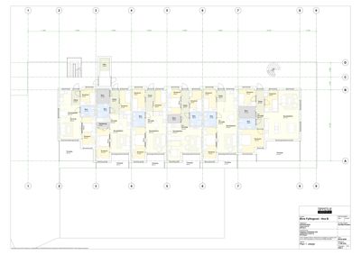Etasjeplan (Plan 1. etasje) som viser romfordeling, romarealer og plassering av dører og vinduer for en bygning.