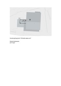 Bildet viser en situasjonsplan eller et kart over et område med to bygninger. Det er tegnet en målestrekning på 14,8 meter mellom bygningene, og det er en tekstuell spørsmål om søknad om byggetillatelse.