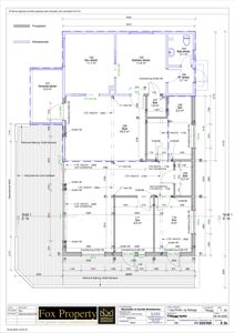 Etasjeplan for en eksisterende hytte med romfordeling og mål.