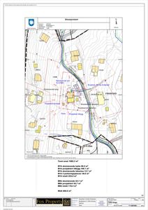 Situasjonskart som viser tomtens beliggenhet, eksisterende bygg, prosjektert tilbygg, og arealoppsummering.