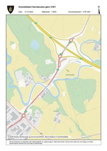 Oversiktskart over tomteområdet Havnsveien gbnr 319/1 med omgivende infrastruktur, veier og topografi.