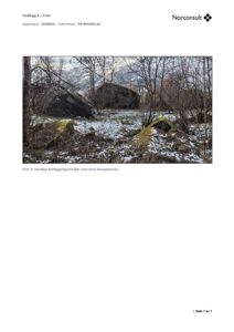 Fotografi av et nordlig kartleggingsområde med store kampestener og snø.