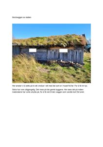 Fotografi av en gammel stue med grønt tak og trevegger, tatt for å illustrere ønske om vinduer i nordveggen.