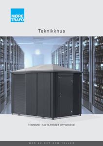 Fotografi av et teknisk hus (transformatorhus) plassert i en serverhall.