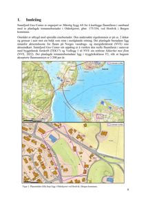 Bildet viser to kart som illustrerer et planlagt område (markert med lilla linje) i Olderkjerret ved Hordvik. Kartene viser topografi, eksisterende bebyggelse og infrastruktur.