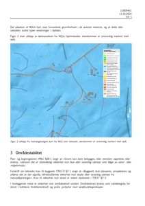 Et utklipp fra en kvartærgeologisk kart fra NGU som viser grunnforhold i området, med eiendommen markert.