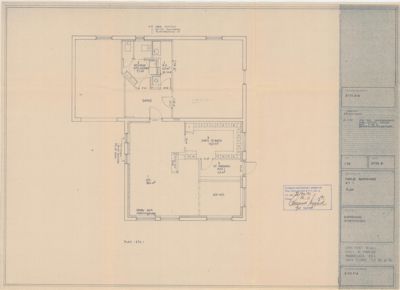 Etasjeplan (PLAN - ETG 1) som viser romfordeling, arealer og funksjoner i en etasje.