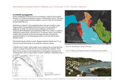 Fotografi av et digitalt 3D-modell av Norheimsundet sett fra Straumen, som illustrerer byggeområdene og topografien.