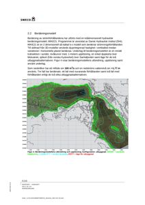 Kart over et område med overlagte hydrologiske data (dybdekurver, vannstand) og en utbygd tomt. Bildet viser resultatet av en hydrologisk beregning.