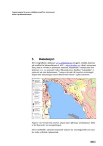 Kart over et kystområde (Toi, Norheimsund) med overlagte data om geologi, farvann og kulturmiljø.