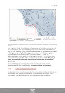Et aksjonskartskart som viser et område med kullrester (NVE), inkludert et merket tiltaksområde og løsningsområder.
