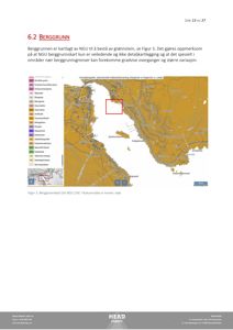 Kart over berggrunn (geologi) med en markert tilbakemeldingsområde.