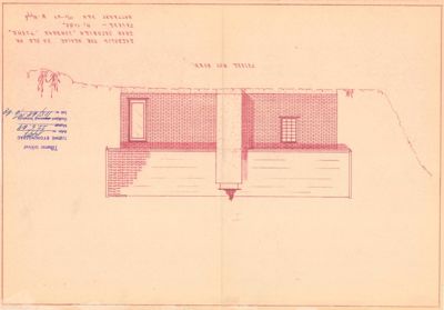 Fasadetegning av en bygning sett fra nord.