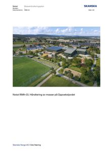 Luftfoto av et byggeområde med skoler, idrettsanlegg og bebyggelse.