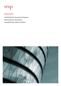 Fotografi av en moderne bygning med buede glassfasader, sannsynligvis brukt som illustrasjon i en rapport.