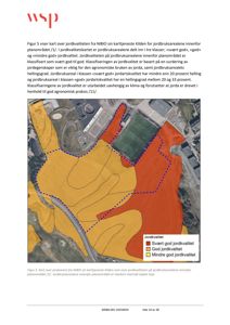 Kart som viser jordkvalitet (svært god, god, mindre god) på et jordbruksareal, markert med farger og overlappet med en blå stiplet linje som definerer planområdet.