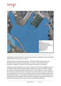 Kart over et område som viser jordbruksarealer, geologi og vannforekomster.