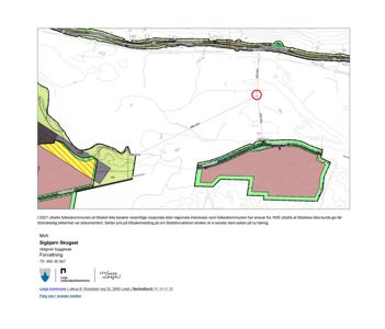 Situasjonsplan som viser tomtens beliggenhet i forhold til omgivelsene, inkludert vegnett, topografi og arealbruk.