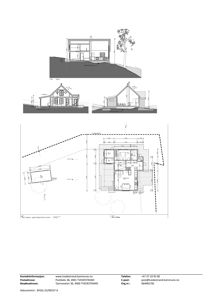 Situasjonsplan som viser bygningens plassering i forhold til tomme, vegger og terrengforhold.