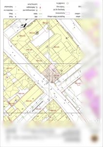 Basiskart (situasjonsplan) som viser eiendomsgrenser, bygninger, veier og bruksendret areal for Øvregaten 14 i Bergen.