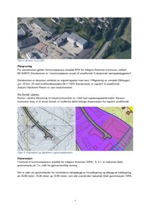 Bildet viser en side fra en byggesak som inneholder et skråfoto av eiendom, tekster om planregulering, og en digitalisert reguleringsplan (kart).