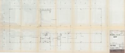 Etasjeplan (2. etasje) som viser romfordeling, vegger og dører.