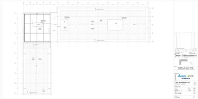 Etasjeplan (plantegning) som viser romfordeling og veggkonstruksjoner for en bygning.