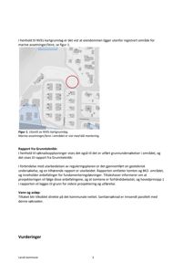 Et utsnitt fra NVEs kartgrunnlag som viser marine avsetninger/leire i et område med boliger.