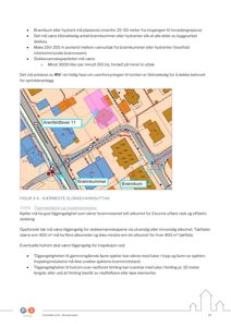 Situasjonsplan som viser plassering av brannkummer, vanninntak og brannhydranter i forhold til bygninger og veier.