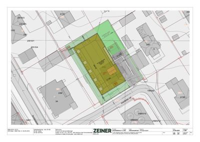 Situasjonsplan som viser tomtens plassering i forhold til nabolaget, bygningers plassering, arealer og veier.