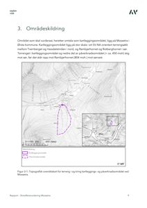 Topografisk oversiktskart som viser terrengforhold, høyder og kartleggingsområde i Ørsta kommune.