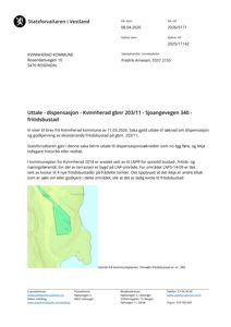 Et utsnitt fra kommuneplanen som viser et område med topografiske linjer og en markert grønn polygon (nr. 340).