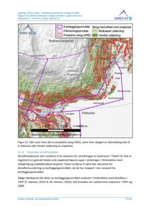 Kart over skredfareutredning for Lyngen kommune, som viser kartleggingsområder, skredhendelser og topografi.