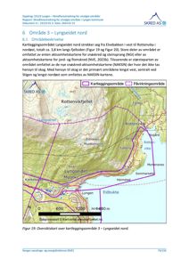 Oversiktskart over kartleggingsområdet 3 – Lyngseidet nord, med topografi, vegnett og grenseforhold.