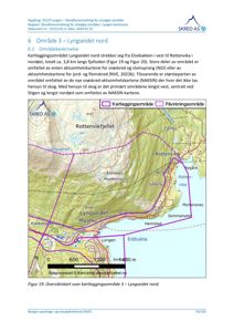 Oversiktskart over kartleggingsområdet Lyngseidet nord, med topografi, vegnett og grenseforhold.